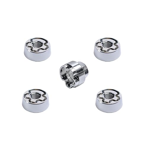 VOSANTU 1/4-20 Hidden Type 304 Stainless Steel Anti-Theft Locking Nuts 20TPI Security Hardware Kit for Mountain Bike Awning Car Accessories for Styling Light Bar Safety,(4 Lock+ 1 Key)