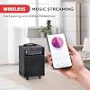 Wireless Portable PA Speaker System - 400W Bluetooth Compatible Rechargeable Battery Powered Outdoor Sound Stereo Speaker Microphone Set w/Handle, Wheels - 1/4 to AUX, RCA Cable - Pyle PWMA230BT