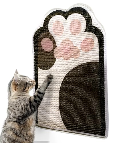 Lukamoo® Cat Scratching Pad, Wall Mounted Scratcher for Indoor Cats (Tuxedo, Medium (24'' x 16''))