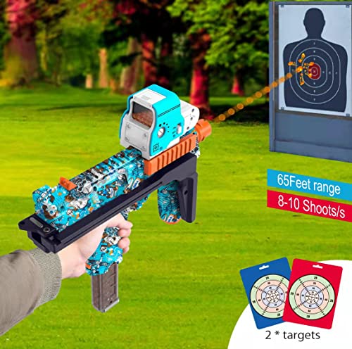 Funisty Electric Gel Ball Blaster - Splatter Gel Ball Toy Orbeez Gun With 30000 Water Beads For Summer Backyard Fun Ages 12+(Blue) #TOP2