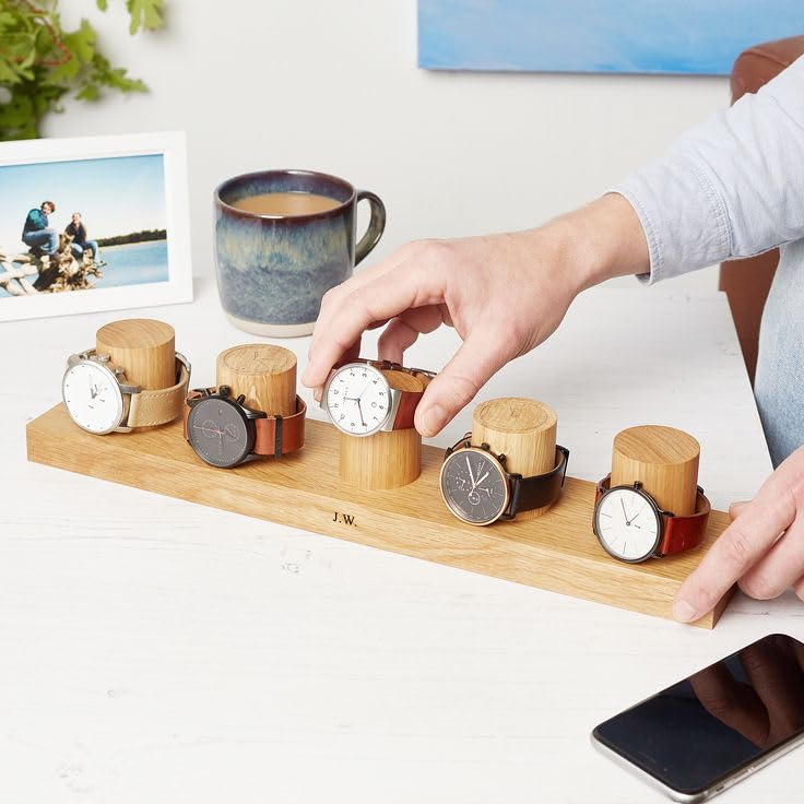 UNION ARTITION ARTS Wooden Watch Stand Organiser Handmade in Wooden Watch Holder Stand for Watch Stands (Watch Stand Size (5 Slot) (B0CN7C9Y5Y) Amazon Price History, Amazon Price Tracker