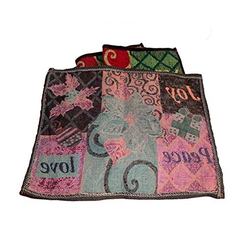 Judy Dre Am Red Christmas Flowers 6Pcs Rectangle Placemats Kitchen Table Mats Set Of 6 #TOP3