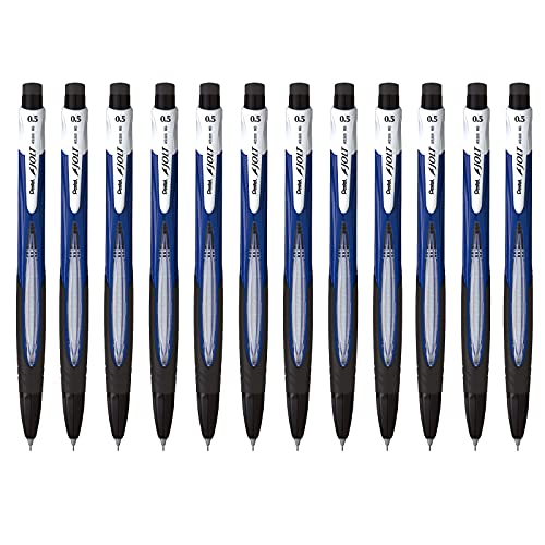 Pentel JOLT Automatic Pencil, 0.5mm, Blue Accents, Box of 12 (AS305C)