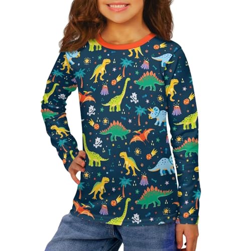 Image of Uourmeti Long Sleeve Tops for Boys Graphic T Shirts Teen Girls Active Pullover Tees