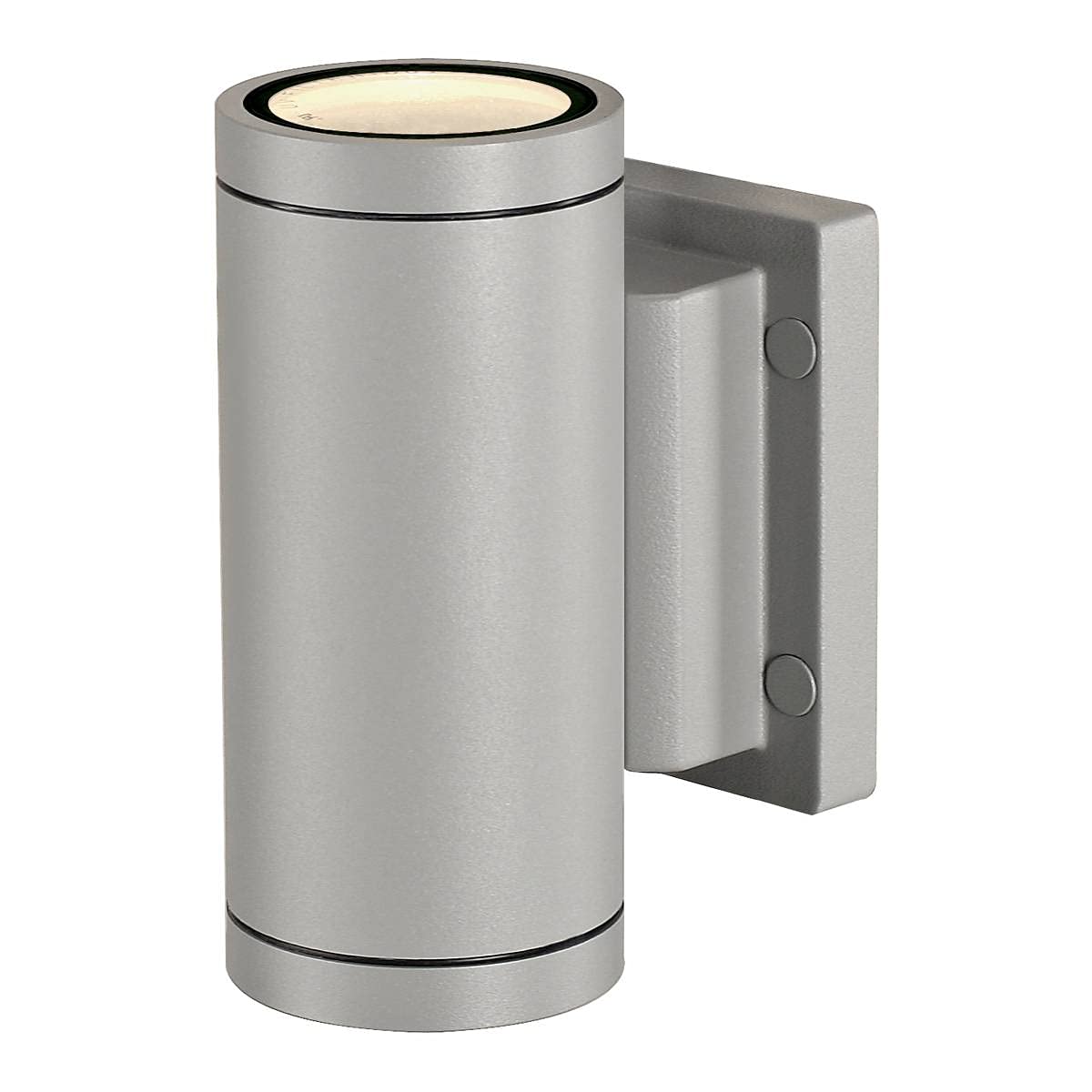 SLV Wandaufbauleuchte MYRA/Beleuchtung für Wände, Wege, Eingänge, LED Spot außen, Aufbau-Leuchte Outdoor, Gartenlampe / GU10 IP55 35W grau