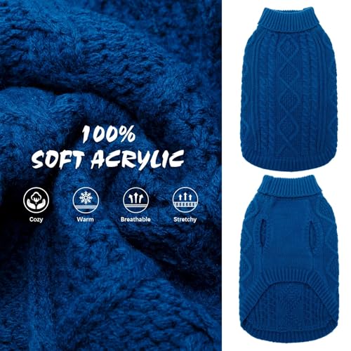 Image of BINGPET Dog Sweater for Medium Large Dogs, Turtleneck Knitted Clothes