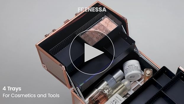 Amazon.com : FRENESSA Makeup Train Case Makeup Case Travel