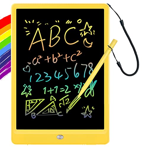 Image of ORSEN LCD Writing Tablet 10 inch, Colorful Doodle Board Drawing Pad for Kids, Toddler Toys for Ages 2-4 5-7 Girls Boys Gifts (Yellow)