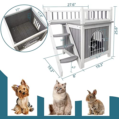 Petsfit Dog House Cat Houses for Indoor Cats, Dog Houses for Small Dogs with Side Window, Connect The Pet Stairs (Modern… - Image 2