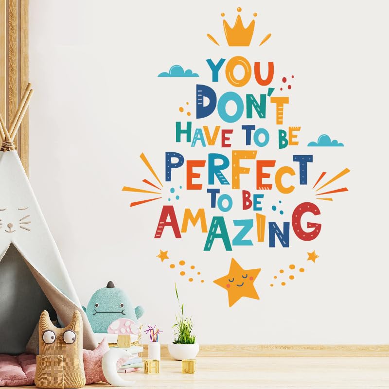 Tipi Tipi Tap Be Amazing Inspirational Quote Wall Stickers Wall Art Decor Nursery Bedroom Decorations Modern Wallpaper for Kids Boy Girl Rooms Nursery Bedroom Decorations (B0DC25QXT7) Amazon Price History, Amazon Price Tracker