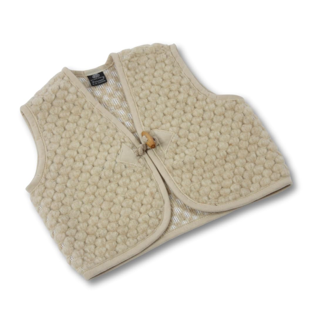Weste Kinder Baby Winter Mädchen Jungen, Fleeceweste Kinder - Schneeanzug Armellos, mit Knöpfen, Atmungsaktiv und Warm - Viele Größen