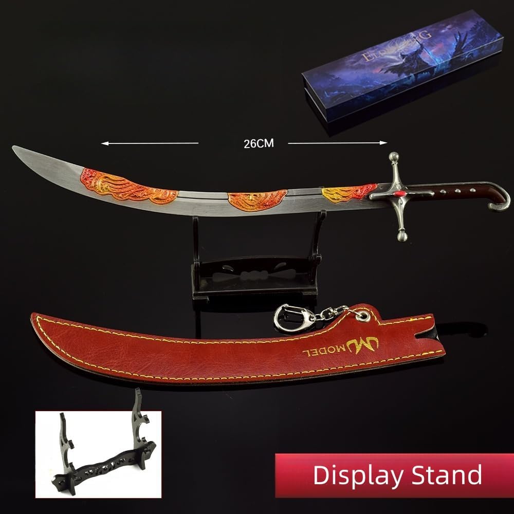 Superbuybox Game Elden Ring DLC Nightreign 12''30cm Scavenger's Curved Sword Giftbox Martial Arts Game Collection Gift Desk Decor w/Display Stand - Image 8