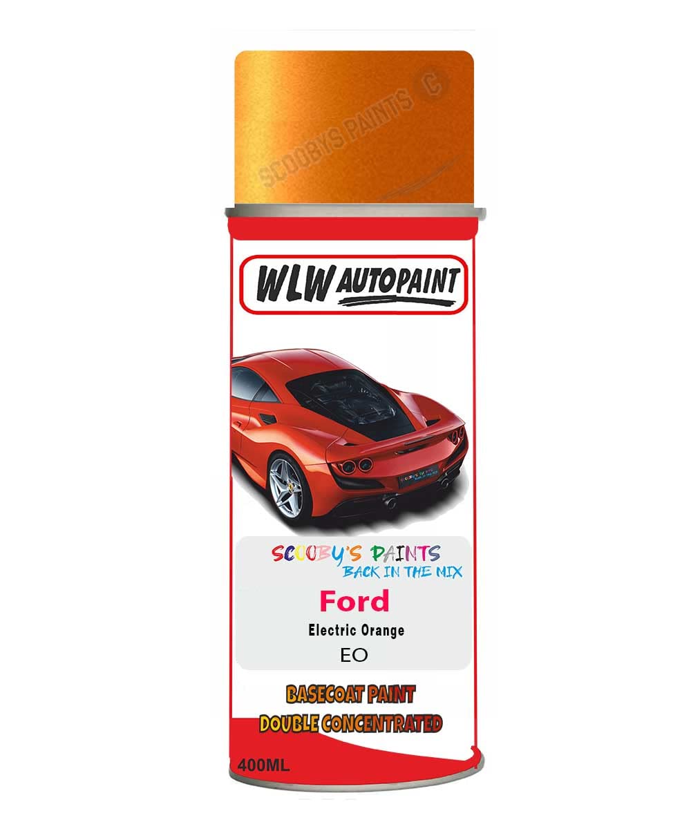 SCOOBYS PAINTS BACK IN THE MIX Basecoat Aerosol Spray Paint For Ford Focus Electric Orange 2006-2011 Code Eo