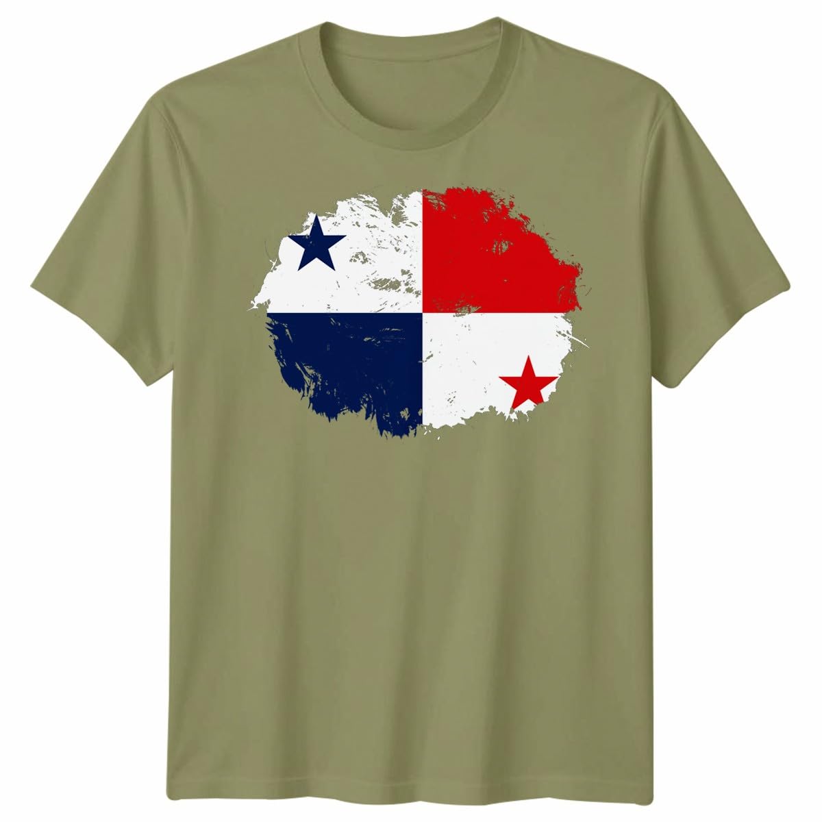 D&T Panama Faded Flag Unisex Tshirt Panamá Football Panamanian Gift Shirt Unisex 2XL Classic Olive