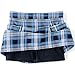 Lands' End School Uniform Girls Plaid Skort Top of Knee 3 Clear Blue Plaid