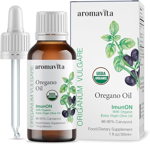 ImunON Aceite de Orégano Orgánico - Aceite Esencial con 86-90% Carvacrol y Aceite de Oliva para el Soporte Inmunológico y Digestivo - Suplemento a Base de Plantas, Vegano, sin OGM, sin Gluten - 30ml