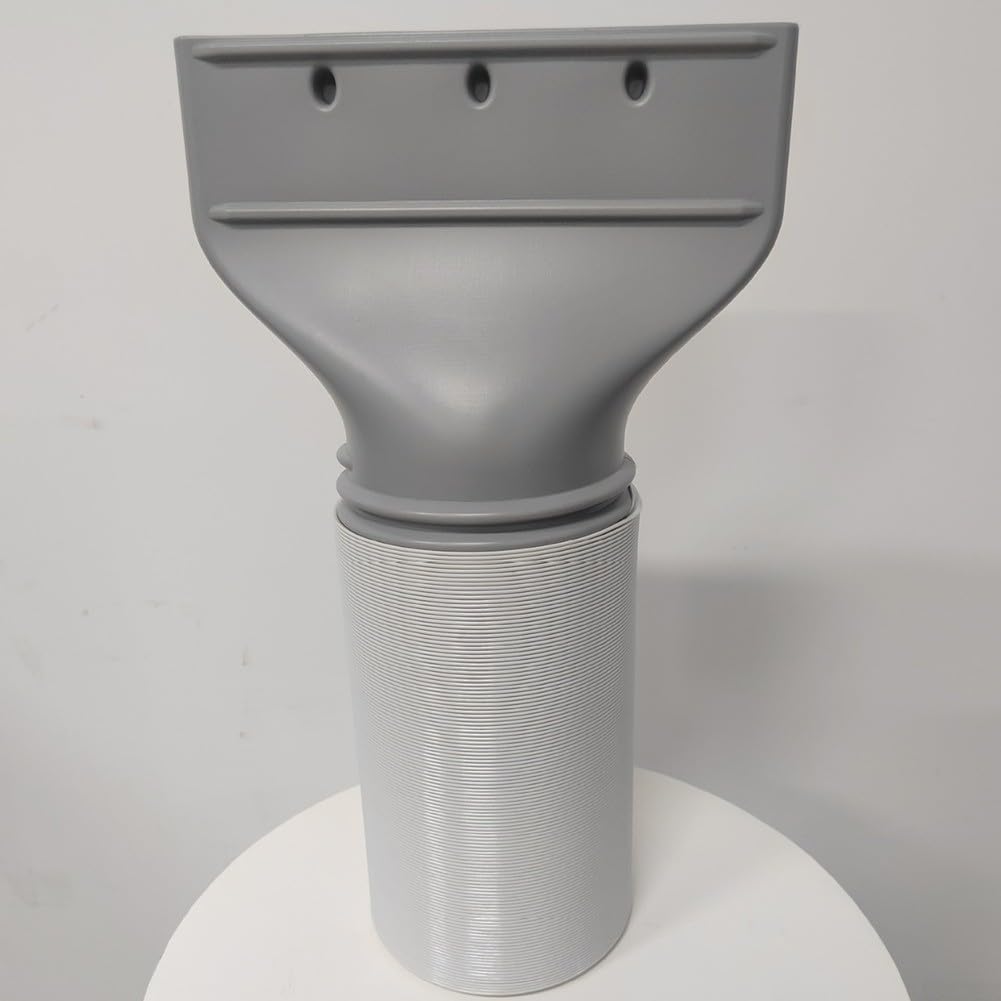 Set tubo di scarico e adattatore piatto per condizionatori, cappe e asciugatrici, kit di condotti di sfiato flessibili da 150 mm con connettore, grigio