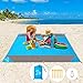 Daliyer Picknickdecke, Stranddecke Wasserdicht 210 x 200, Strandmatte mit Tasche und 6 Befestigungsecken, Picnic Blanket Matte für Picknicks, Camping, Strand, Wandern und Ausflüge ( Blau )
