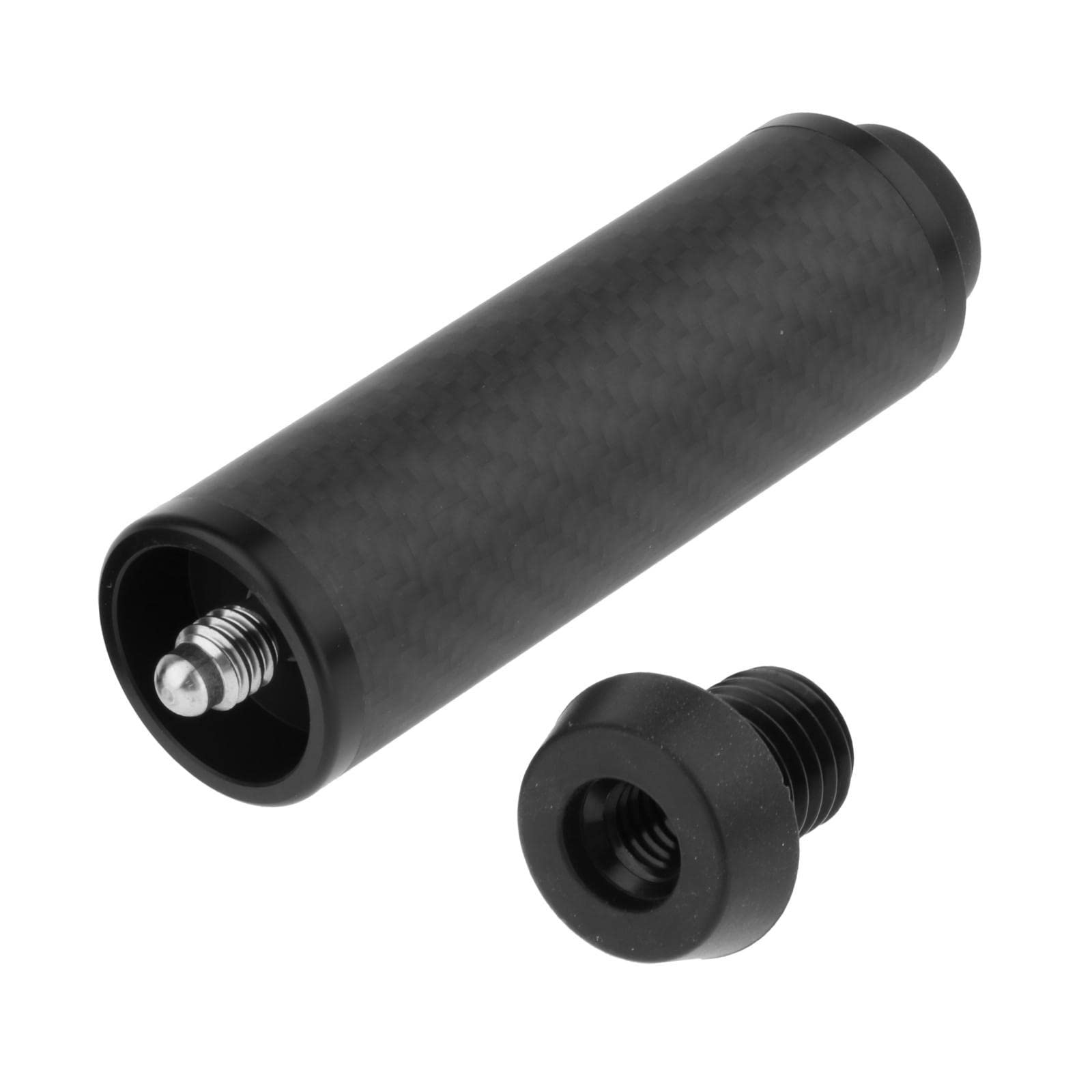 Fancyes Billiard Pool Cue Extensions, Billiards Pole Accessories, Professional with Pool Cue Extend Tube, Carbon Fiber, Black, 5 Inch