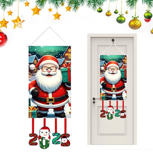 メリークリスマス フラグ,防水加工 デコレーション フェスティブ バナー | ガーデン フラグ クリスマス デコレーション,壁、窓、庭、パティオ、室内、家、ポーチ、寝室、パーティー、冬用