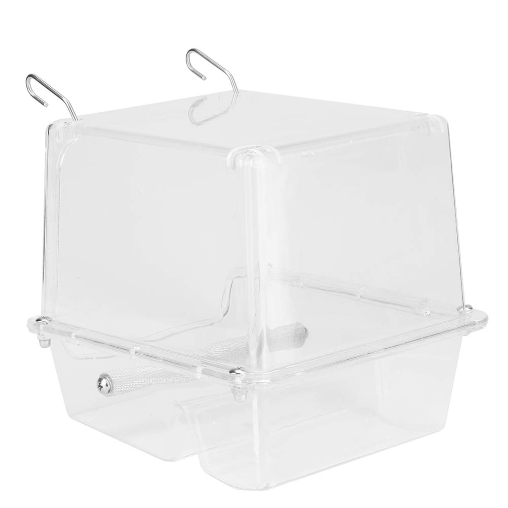 GOTOTOP Mangiatoia Automatica per Uccelli, Mangiatoia per Uccelli in plastica Trasparente Grande Contenitore per Alimentatore per Sementi Accessori per Gabbia per Persico per Pappagalli