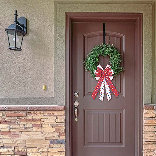 Hying Large 4Th Of July Patriotic Bows For Wreath, American Stars Wreath Bows Red White Burlap Bows Independence Day Bows July 4Th Front Door Bow For Trees Farmhouse Holiday Patriotic Decorations Supplies #TOP3