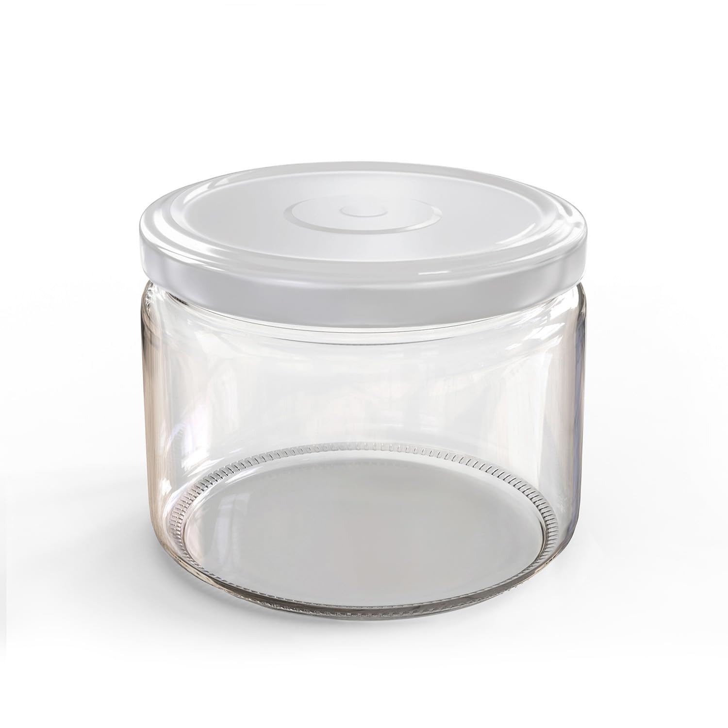 Oputec 48 x 282 ml Einmachgläser mit Schraubdeckel Weiß – Perfekt für Marmeladen, Konfitüren und mehr, kleine Gläser mit Deckel, ideal als Marmeladengläser und Dip-Schraubgläser