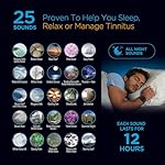 Sound Oasis® Bluetooth® Tinnitus Sound Therapy System® - Sleep Better, Manage and Mask Tinnitus, 25 Built-in Sounds for Tinnitus Relief, 12-Hour Sound Duration - Image 3