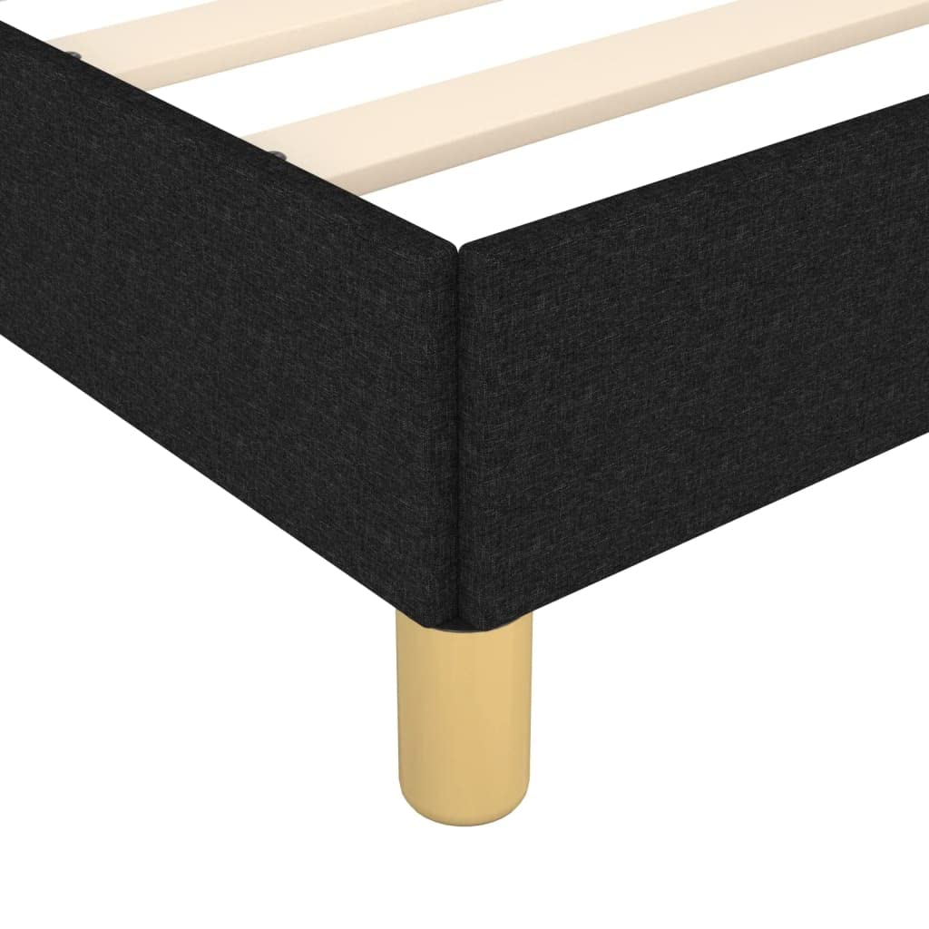 vidaXL Bedframe zonder matras 120x190 cm stof zwart
