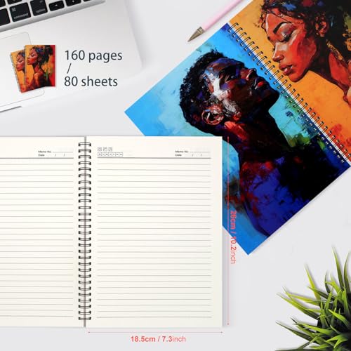 Zaycca Caderno espiral de arte simétrica vibrante - tamanho B5 com 80 folhas (160 páginas)