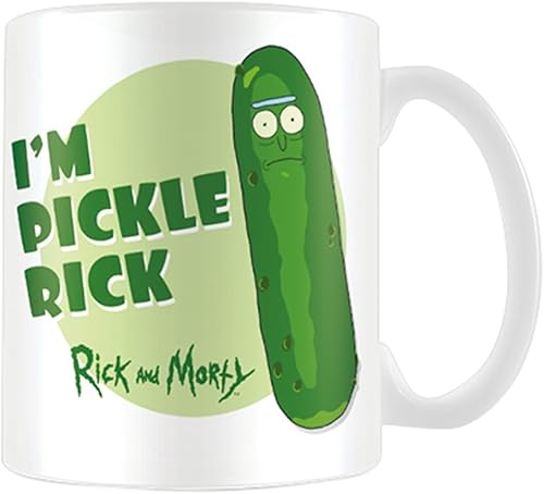 Cartoon Network Pyramid MG24862 Morty Pickle Rick - Taza de café, porcelana, multicolor, 10.1 fl oz