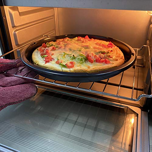Disposable Cpet Plastic 9 Inches Oven Baking Pizza Pans - Durable Tray For Pizza Cookies Cake Bread Focaccia Meat - Baking Pans Tray, Easy Clean, Oven Freezer Microwave And Dishwasher Safe-Pack Of 25 #TOP3