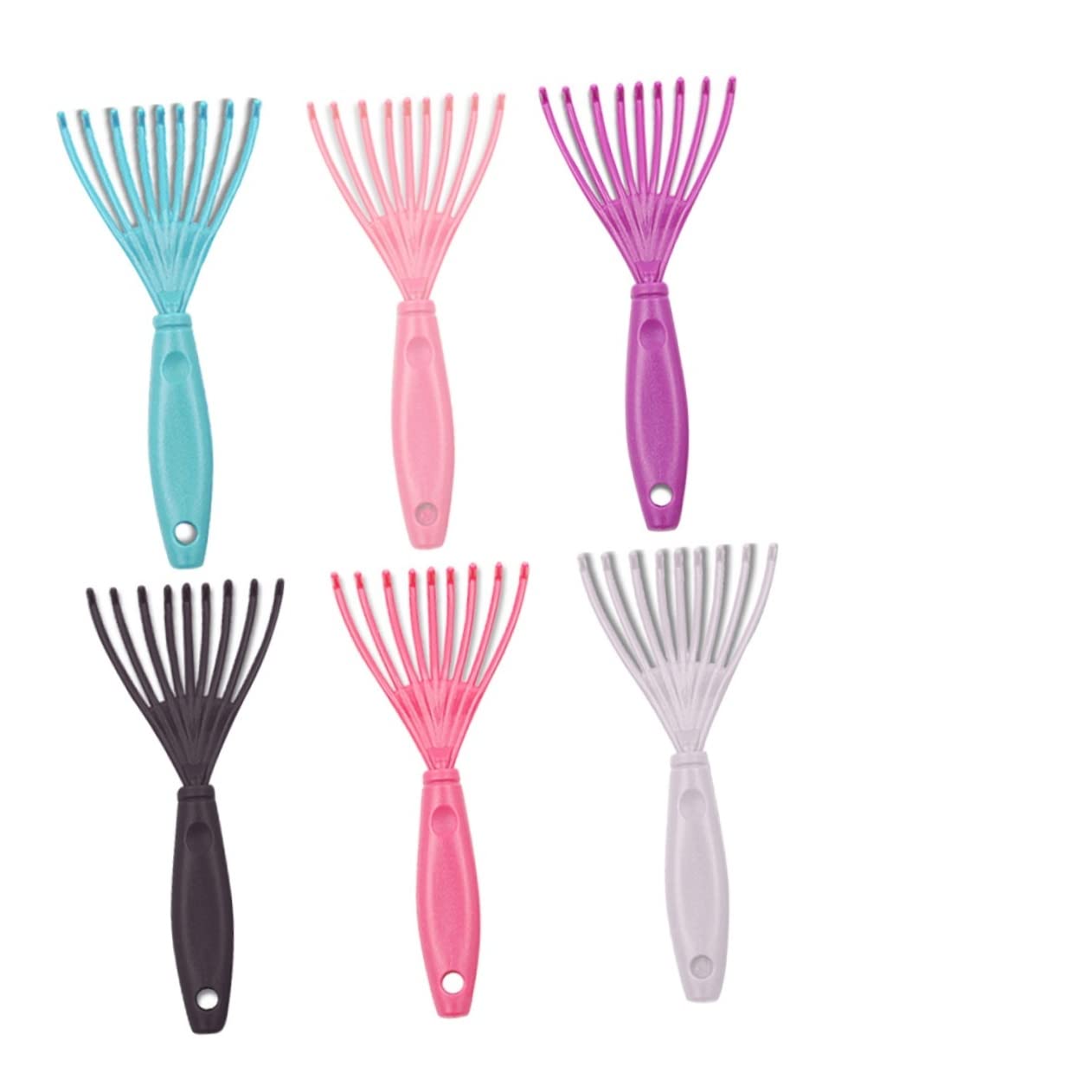 Ipetboom 8pcs Hair Brush Comb Cleaning Claw Women Hair Brush Cleaner Detangler Remover Home Salon Use Random Color