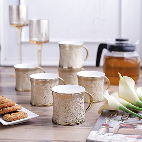 Image of Clay Craft Ceramic Mug - 6 Pieces, Multicolour, 210 Milliliter