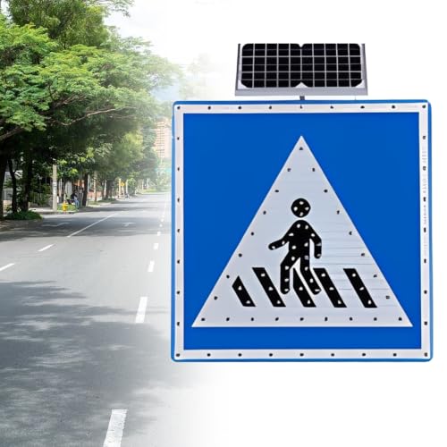 Señal de paso de peatones LED solar: solucione la falta de visibilidad en vías de fábrica
