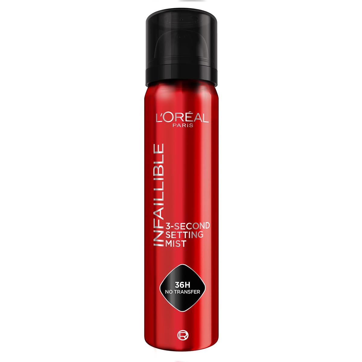 L'Oréal Paris Infallible 3-Second Setting Mist, Fijador de maquillaje, sella tu maquillaje hasta por 36h, a prueba de sudor, agua y transferencias, 75ml