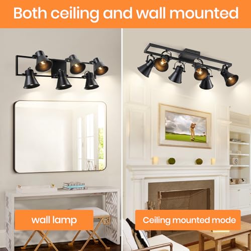 SEEBLEN-6-Light-Track-Lighting-Fixtures-Ceiling-Black-Kitchen-Track-LightModern-Track-Lighting-Flexibly-Rotatable-Light-Heads-for-Living-Room-Bathroom-Hallway SEEBLEN 6 Light Track Lighting Fixtures Ceiling Black Kitchen Track LightModern Track Lighting Flexibly Rotatable Light Heads for Living Room Bathroom Hallway