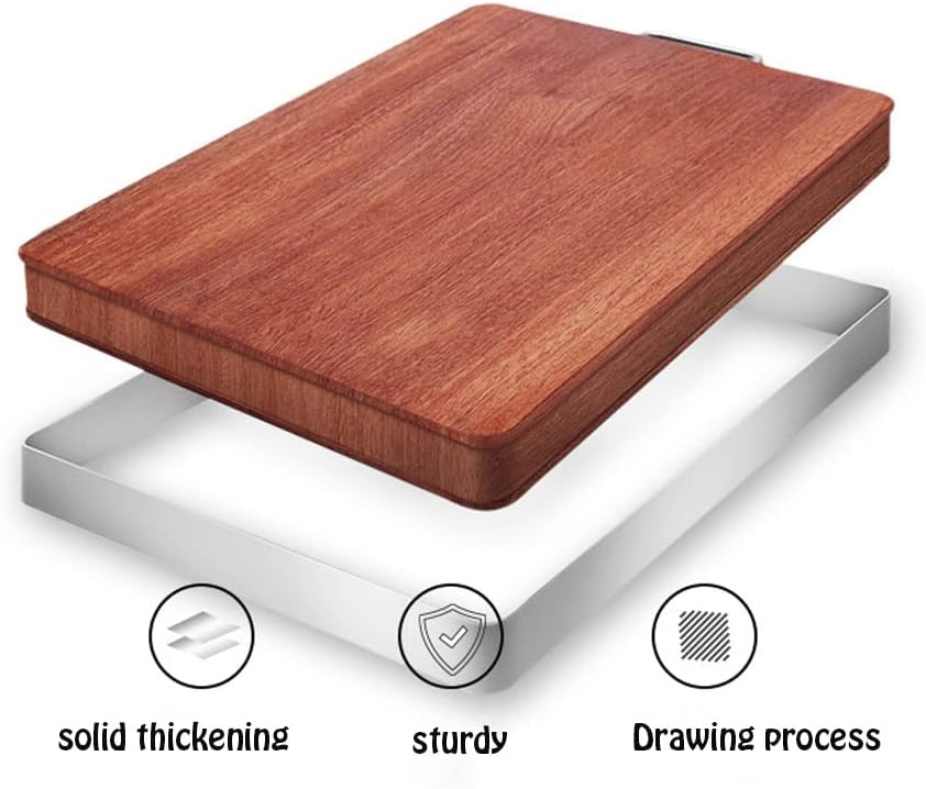 Wooden Cutting Board for Kitchen Double-Sided Chopping Board with Handles Professional Cutting Board for Meat Vegetable