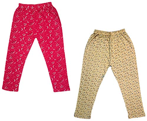 Image of indi weaves Girls Super Soft Cotton Solid Capri Pants Pack of 2