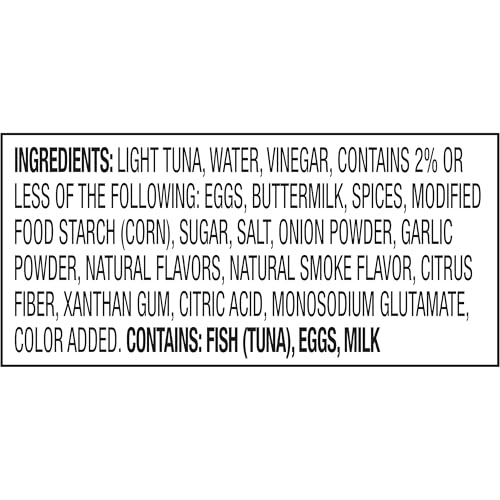 Image of StarKist Tuna Creations Bacon Ranch, 2.6oz Pouch, 24-Pack | 14g Protein Per Serving, Wild Caught, Shelf Stable Seafood, Gluten Free, Soy Free, No Draining, Ready to Eat for Salads