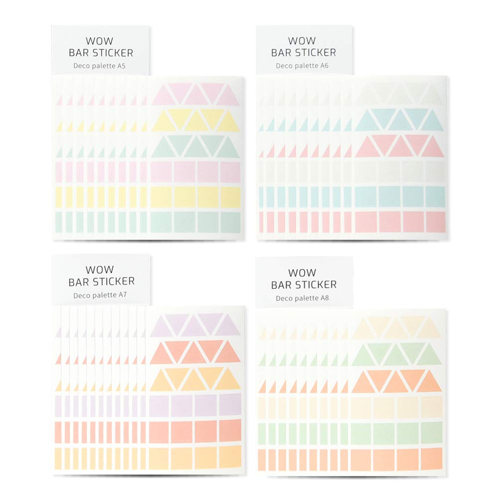 Mini autocollants mignons Monolike Wow Bar Palette B set de stickers carrés créatifs