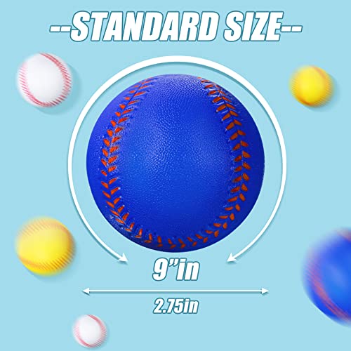 Foam Training Baseballs Foam Baseballs Soft Baseballs Practice Baseballs For Kids Teenager Players Training Balls 12 Pack (Blue, White, Yellow) #TOP2