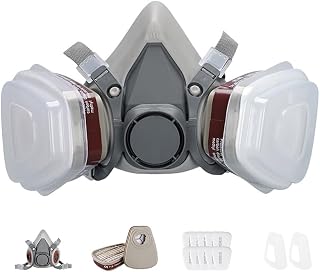 6200 Half Face Respirator Mask with Filters, Gas Mask Ideal for Painting, Woodworking, Sanding, Spraying