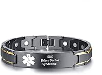 Vista 30 de Pulsera personalizada de identificación de alerta médica para hombres, pulsera de acero inoxidable grabada con láser, identificación de emergencia