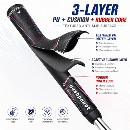 Goashpeaot Polyurethane Golf Grips Pack of 13 with Regripping Kit，Advanced Texture Control Non-slip for All-Weather Conditions Golf Club Grips,Comfortable Tackiness Feel Golf Grips for Men by Goashpeaot - Image 3