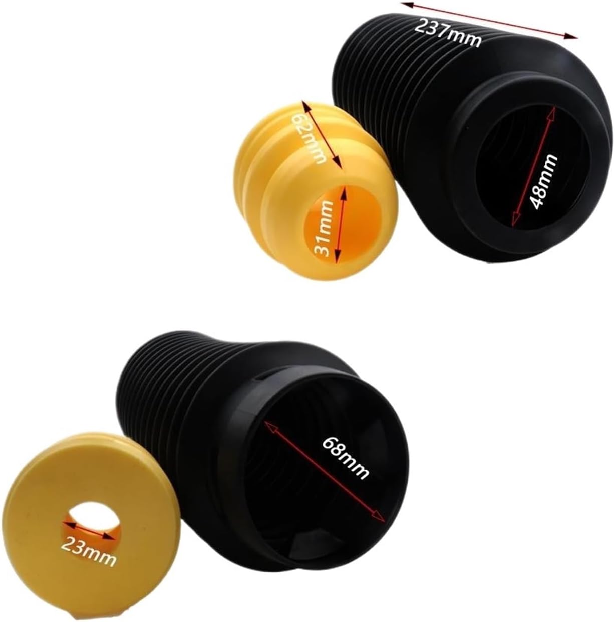 Car Rear Dust Cover Shock Absorber Bellow Boot Set, For Buick, For Larcosse GL8 2006 2007 2008 2009 2010 2011 2012 2013 2014 2015 2016 Air Suspension Dust Cover