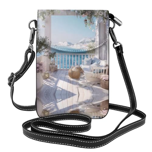 Pochette téléphone portable en cuir anti rayures avec motifs pour le camping