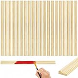 YIMITEE 24 Pack Wall Molding Trim, Unfinished Split Wood Slats, 3D Fluted Wooden Mirror Edge Trim, Decorative Wood Panel for DIY Craft Home Decor Window Furniture Frame (15.7' x0.8'x 0.3')