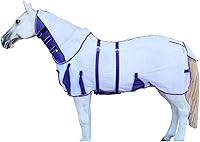 Vista 1 de CHALLENGER 84 "caballo Scrim verano primavera flujo de aire malla Flysheet cuello blanco púrpura 73154