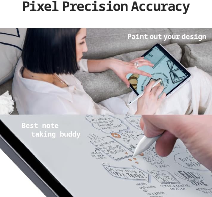 Penoval Stylus Pen for iPad Pencil Active Stylus Pens Palm Rejection Drawing Pen Magnetic Digital Pen, Compatible with iPad Pro 11/12.9, iPad Air 5, iPad mini6 iPad Series After 2018, AX